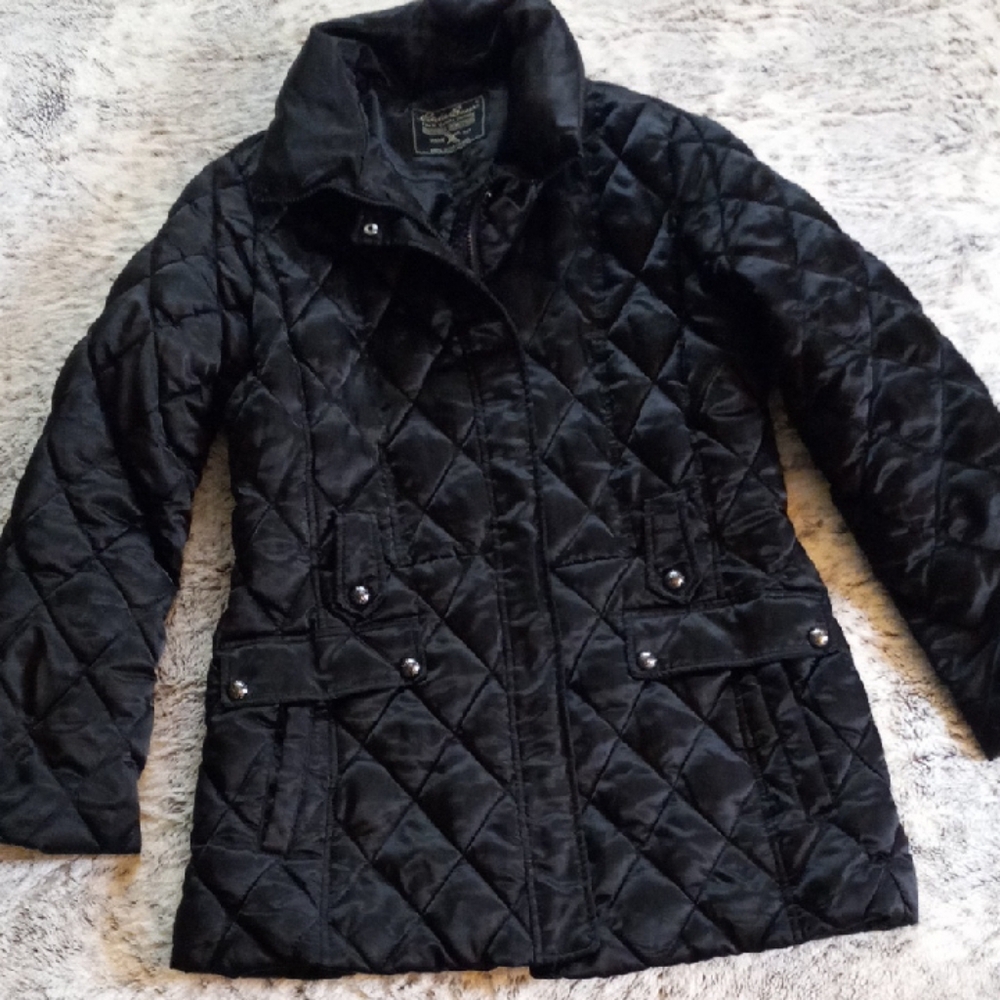 Eddie Bauer Black Quilted Puffer Jacket
